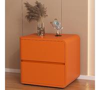 Modern Lightweight Double-Layer Nightstand - Easy Assembly Luxurious Design with Rounded Corners Ideal for Bedroom & Living Room Fur No Installation Required