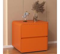 Modern Lightweight Double-Layer Nightstand No Assembly Required Stylish Rounded Corner Design Perfect for Bedroom and Living Room Storage Luxurious Home Fur