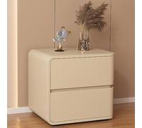 Modern Lightweight Double-Layer Nightstand No Installation Required Elegant Rounded Corner Design for Living Room & Bedroom Stylish Home Storage Solution