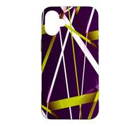 Modern Line Urban Geometry Black White Lime-Green Case for iPhone 16 Plus