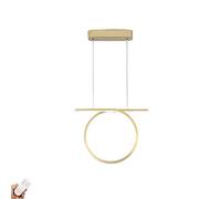 Modern Linear 1 Ring Pendant Lighting Fixture With 19 W Remote Dimmable Led,d,Nordic Geometric Minimalist Ceiling Lamp For Dining Living Room Bedroom-Remotely Tuned 1-light It's so kind