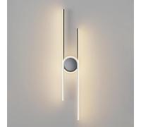 Modern Linear Wall Light 3000K Warm White LED Sconce - Minimalist Geometry Lamp for Bedroom, Living Room, Balcony, Office - T-155 (B: 60cm, C: 80cm)