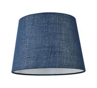 Modern Linen Fabric Drum Lamp Shade for Table or Pendant Happy Homewares Midnight 10 inches