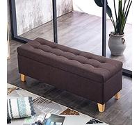 Modern Linen Upholstered Entryway Bench with Sto Footrest for Living Room and Bedroom Versatile Changing Table Stool