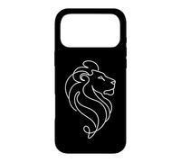 Modern Lion Design in a Continuous White Line Case for iPhone 17 Pro Max