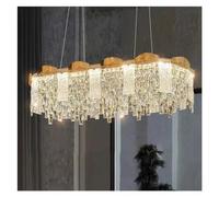 Modern Living Room Crystal Round Ceiling Chandelier Luxury Glossy Remote Control Dimmable LED Lights Luxury Chandelier,Hanging Lights