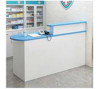 Modern Lockable LED Reception Desk 31-63" Adjustable Front Counter Table for Salons Offices Lobbies Retail Stores - Q Right 59"x22"x39"