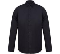 Modern Long Sleeve Slim Fit Oxford Shirt Henbury Black XXL