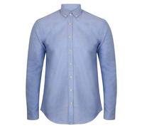 Modern Long Sleeve Slim Fit Oxford Shirt Henbury Blue M