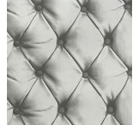 Modern Look Geometric Heavy Weight Luxury Faux Leather 3D Effect Wallpaper (Desire White)