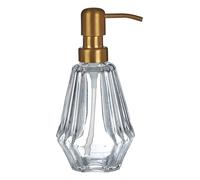 Modern Lotion Dispenser, Glass Lotion Pump Dispenser With Brass Nozzle, Hand Cream Bottle, Soap Dispenser Premier Housewares Clear One Size