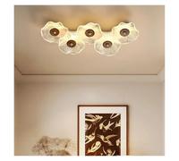 Modern Lotus Shade Flush Mount Ceiling Light for Dining Living Room Bedroom