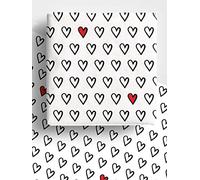 Modern Love Heart Wrapping Paper | 4 x Eco Friendly Premium Recyclable Heart Gift Wrap Sheets 70cm x 50cm each. Perfect for Valentines Day, Anniversary, Wedding, Birthday, Mother's Day and more