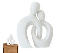 Modern Lovers Sculpture - Abstract Resin Figurines, Intimate Couple Ornament | Minimal Design Accent Shelf Table Bedroom Living Room Present Romance Home Collection Artworks Couples Celebration Decor