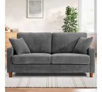 Modern Loveseat 2 Seater Corduroy Sofa 178cm Grey