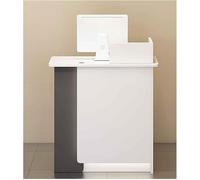 Modern LShaped Reception Desk with Drawer Elegant Office Furniture for Business Cashier Station 80/100/120 cm Simple and Stylish Reception Table