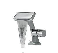 Modern Luxury Basin Faucet Bathroom Washbasin Golden Copper Waterfall Faucets Hot and Cold Mixer Sink Tap Crane(Plating (Silver),G1/2)