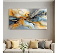 Modern Luxury Canvas Wall Art, Framed Black and Grey Vortex Paintings Canvas Prints Wall Pictures Artwork for Living Room Bedroom Office Home Decor 140L x 70W cm