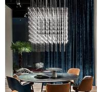 Modern Luxury Chandelier Starry Firefly Light Cube Pendant Lamp for Dining Room Office Hotel LED Large Hanging,Hanging Light(Cold Light,L60-W40-H40cm)