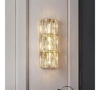 Modern Luxury Crystal Wall Lamp LED Fashion Art Living Room Bedroom Bedside Lamp Villa Hotel Study Staircase Corridor Light (Style 31 D15H36CM)