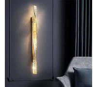 Modern Luxury Crystal Wall Lamp LED Fashion Art Living Room Bedroom Bedside Lamp Villa Hotel Study Staircase Corridor Light (Style 9 D7.6H100CM)