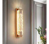 Modern Luxury Crystal Wall Lamp Nordic Hotel Villa Background Living Room Corridor Bedroom Bedside Decor Led Light,Energy Conservation Wall Light (2 Colors 80cm)