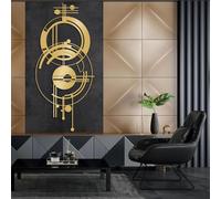 Modern Luxury Geometric Metal Wall Art, Minimalist Large Vertical Line Metal Artwork Decoration, Modern Art Sculpture Home Decor for Living Room, Bedroom Hallway and Stairs Nature Home Decor Gift