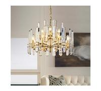 Modern Luxury Gold Crystal Chandelier Lighting LED Chandeliers Light Fixture Compatible with Living Room Hall Art Decor Hanging Lamp
