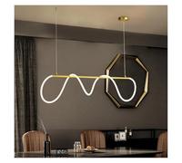 Modern Luxury Golden Long Bar Restaurant Pendant Light Nordic Dining Room Dining Table Bar Line Art LED Lighting Fixtures