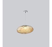 Modern Luxury Living Room Pendant Light Pebble Glass Creative Design LED Loft Chandelier for Staircase Home Decor Lustre Fixture(Amber Glass,Warm White_D20 CM)