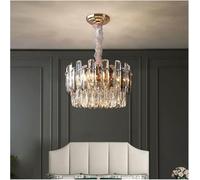 Modern Luxury Living Room Round K9 Led Pendant Lamp Hanging Dinng Line Lustre Gray & Clear Crystal Suspend,Chandelier