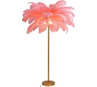 Modern Luxury Ostrich Feather Floor Lamp - 160cm LED Light for Living Room & Bedroom Corner Decoration - Elegant Home Decor Lighting Solution