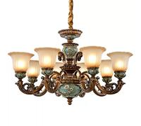 Modern Luxury Resin Chandelier, Luxurious Atmosphere Chandelier, European Retro Chandelier Lighting Fixture Lamp for Living Room Bedroom Foyer Hallway