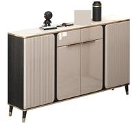 Modern Luxury Shoe Cabinet, Tempered Glass Top, Stylish Storage with Drawers & Doors, Elegant Shoe Rack for Entryway, Hallway, and Home Decor