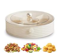 Modern Luxury Snack Box with Lid - Elegant Dry Fruit, Nut & Candy Organizer Tray for Living Room or Gift Giving
