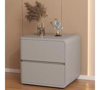 Modern Luxury Two-Tier Nightstand - Lightweight No Installation Required Rounded Corners Ideal for Bedroom & Living Room Stylish Home Fur