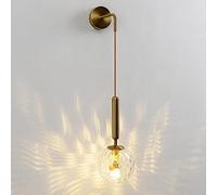 Modern Luxury Wall Sconce, Water Pattern Glass Light for Villa, Bedroom, Hotel, Decorative Bedside Lamp, Stylish TV Background Lighting (Type D)