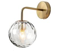Modern Luxury Wall Sconce, Water Pattern Glass Light for Villa, Bedroom, Hotel, Decorative Bedside Lamp, Stylish TV Background Lighting (Type a)