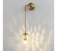 Modern Luxury Wall Sconce, Water Pattern Glass Light for Villa, Bedroom, Hotel, Decorative Bedside Lamp, Stylish TV Background Lighting (Type C)