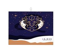 Modern Magic Witchcraft Card with Astrology Leo Zodiac Sign Lion Head Artistic Kitchen Drying Mats for Dishes Dish Drying Pad Absorbent Large 18 X 24 Inch