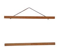 Modern Magnetic Poster Hanger, 40cm Teak Wood Frame with Embedded Magnets, Compressed Sawdust Photo Display for Artwork