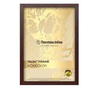 Modern Mahogany 40 x 60 cm Poster Frame Crystal Clear Acrylic Front Picture Photo Frame 60x40cm MDF Backing With Both Ways Hanging Hooks - Home Office Use