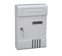 Modern Mailboxes with Key Lock, Wall Mount Mailbox for Outside, Security Mail Drop Metal Collection Boxes for Home Office and Business, 11'' x 3'' x 12''(White)