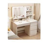 Modern Makeup Vanity Set with LED Lights Dressing Table with Mirror Stylish Stool for Girls & WomenPerfect Bedroom Furniture for Beauty and Organization
