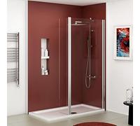 Modern Marbella 900mm Walk in Wetroom Screen with 300mm Return Panel Easy Clean Glass Shower Enclosure