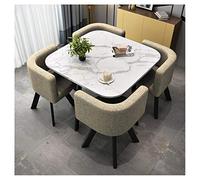 Modern Marble Coffee Table Set With Chairs For Living Room And Balcony Dining Table And 4 Chairs Office Reception Desk And Chair Round Table For Meeting Room Perfect For Beauty Salon Or Movi
