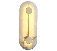 Modern Marble Wall Light Creative Oval Shape Minimalist Design Art Wall Sconce All Copper Lamp Body Indoor Decoration Wall Lamp for Living Room Bedside Bedroom Hall Bathroom Hallway Restaurant