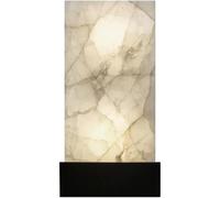 Modern Marble Wall Sconce d Black Stone Wall Lamp with White Alabaster, Unique Wall Light for Bedside, Bathroom Vanity, Bedroom, Living Room, Hallway, Farmhouse