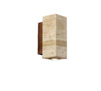 Modern Marble Wall Sconce Indoor Farmhouse Hallway Wall Light Fixture Vintage Mid Century Wall Mounted Wood Linear Natural Stwall Lamp for Bedroom Bathroom Living Room Corridor/Cylinder//Cylinder