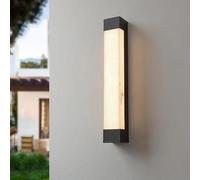 Modern Marble Wall Sconces Outdoors Porch LED Wall Light Fixture 3000K Warm White Linear Black Long Bar Wall Lamp Indoor Exterior Hallway Wall Lamp for House Patio Front Door Garage